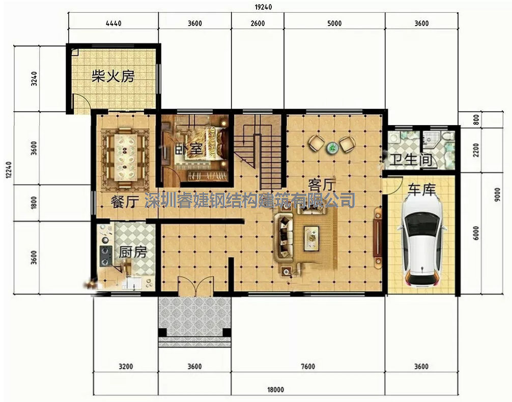 推薦一套:帶柴火房和車庫的鋼結(jié)構(gòu)別墅,美觀又實(shí)用(圖2) 推薦一套:帶柴火房和車庫的鋼結(jié)構(gòu)別墅,美觀又實(shí)用(圖2)